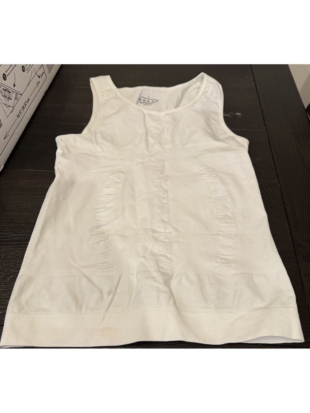 Nwot Womens White Shapewear Sleeveless Shirt Large